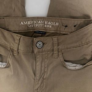American Eagle Khaki Low-Rise Jeggings